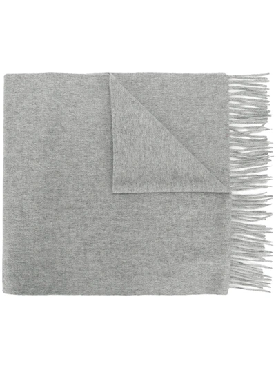 N.peal Large Woven Scarf In Grey