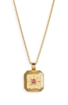 Missoma Birthstone Pendant Necklace In Gold October