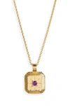 Missoma Birthstone Pendant Necklace In Gold February