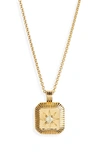 Missoma Birthstone Pendant Necklace In Gold,aquamarine