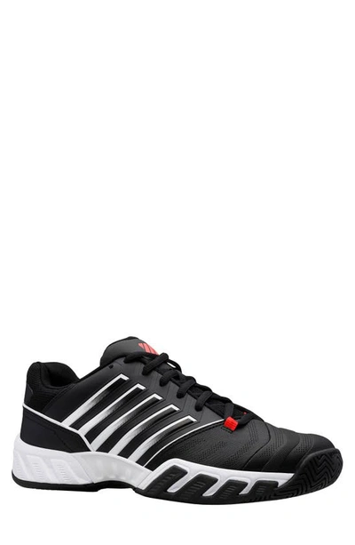 K-swiss Bigshot Light 4 Tennis Shoe In Black/ White/ Poppy Red