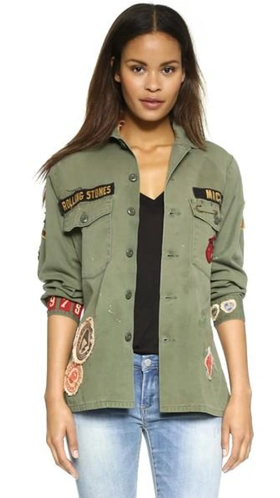 Madeworn Rolling Stones 1975 Army Jacket In Army Green ModeSens