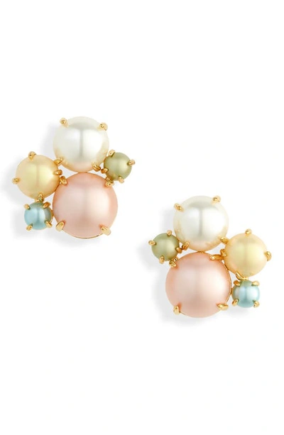 Lele Sadoughi X Atlantic-pacific Imitation Bubble Pearl Stud Earrings In Pastel Rainbow