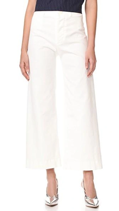 Emerson Thorpe Ryan High Waisted Wide Leg Pants In White