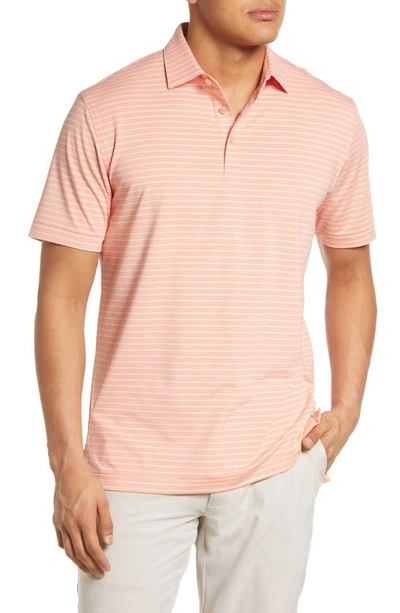 Peter Millar Drum Stripe Performance Polo In Sun Beam