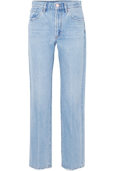 Goldsign The Classic Fit High-rise Straight-leg Jeans In Light Denim
