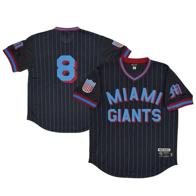 Rings & Crwns #8 Black Miami Giants Mesh Replica V-neck Jersey