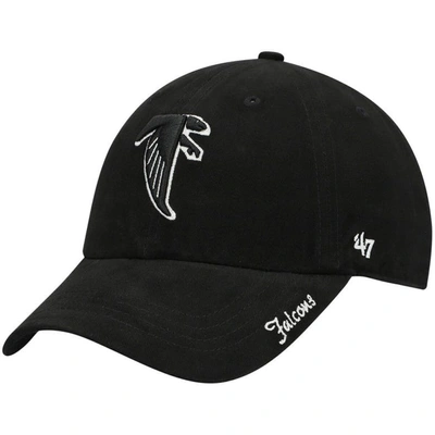 47 Brand '47 Black Atlanta Falcons Miata Clean Up Legacy Adjustable Hat