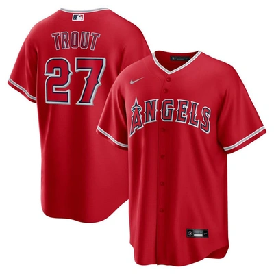 Nike Mike Trout Red Los Angeles Angels Alternate Replica Player Name Jersey