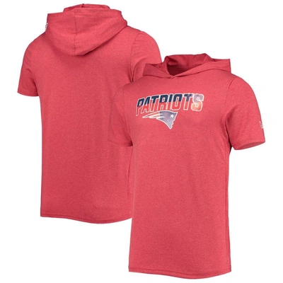 New Era Heathered Red New England Patriots Team Brushed Hoodie T-shirt