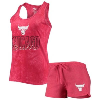 Concepts Sport Women's  Red Chicago Bulls Billboard Racerback Tank Top And Shorts Sleep Set