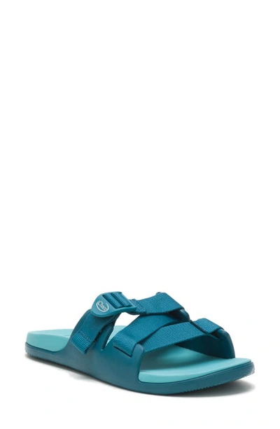 Chaco Chillos Slide Sandal In Ocean Blue