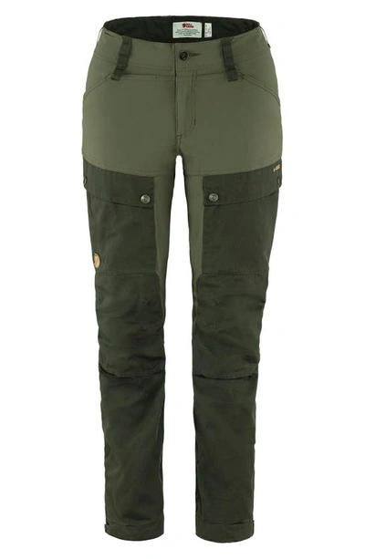Fjall Raven Keb Curved Fit Trousers In Deep Forest-laurel Green