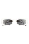 Prada 53mm Rectangular Sunglasses In Bone