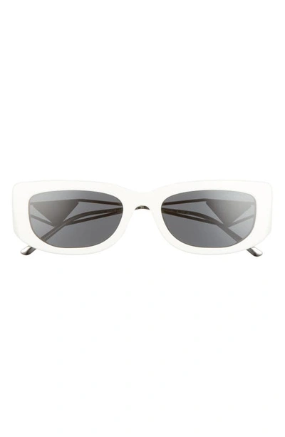 Prada 53mm Rectangular Sunglasses In Bone