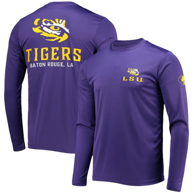Colosseum Purple Lsu Tigers Mossy Oak Spf 50 Performance Long Sleeve T-shirt