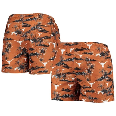 Foco Texas Orange Texas Longhorns Island Palm Swim Trunks In Burnt Orange