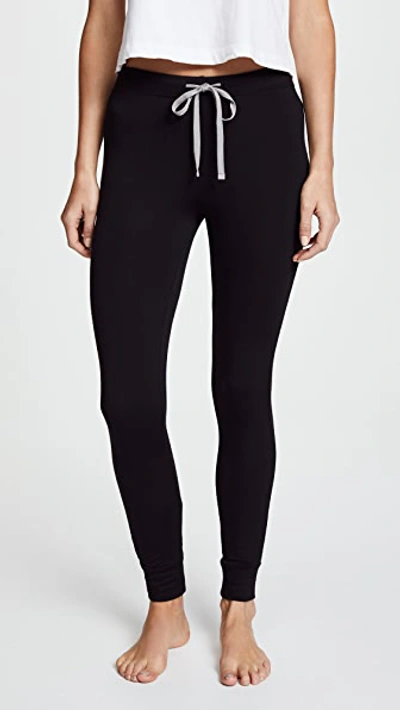 Honeydew Intimates Kickin' It French Terry Knit Jogger Trousers In Black
