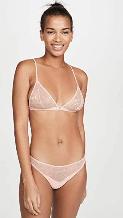 Les Girls Les Boys Soft Triangle Bra In Dust Pink