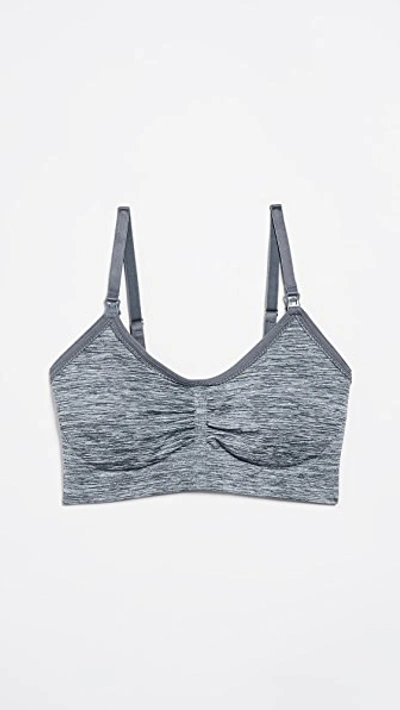 Rosie Pope Seamless Nursing Bra In Graphite Heather