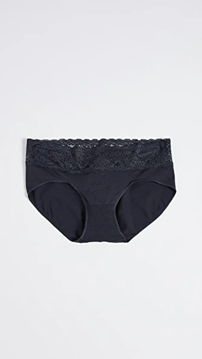 Rosie Pope Seamless Maternity Panties With Lace In Black