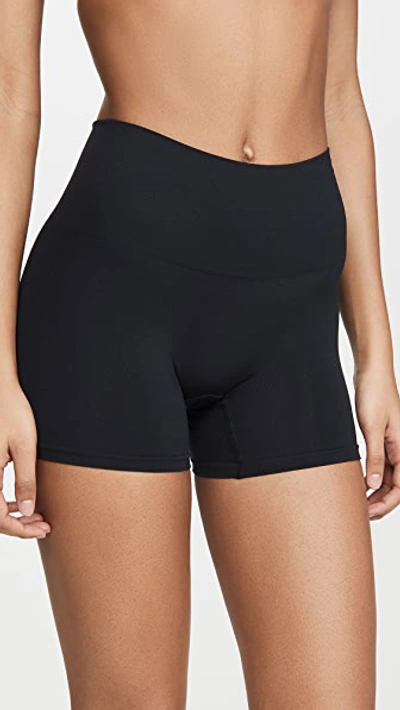 Yummie Seamlessly Shaped Ultralight Nylon Shorts In Black