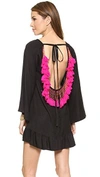 Sundress Indiana Short Beach Dress In Black/pink