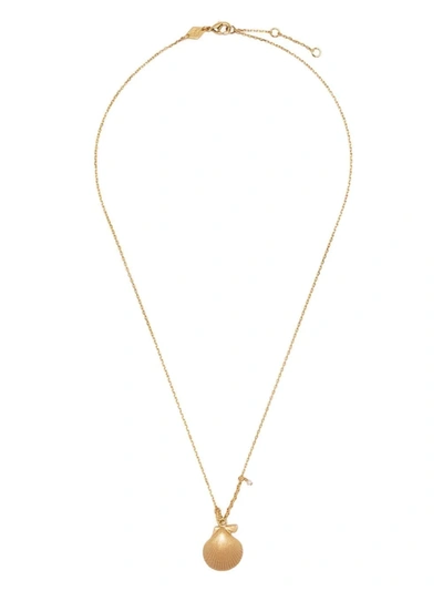 Anni Lu Ray Shell Pendant Necklace In Gold