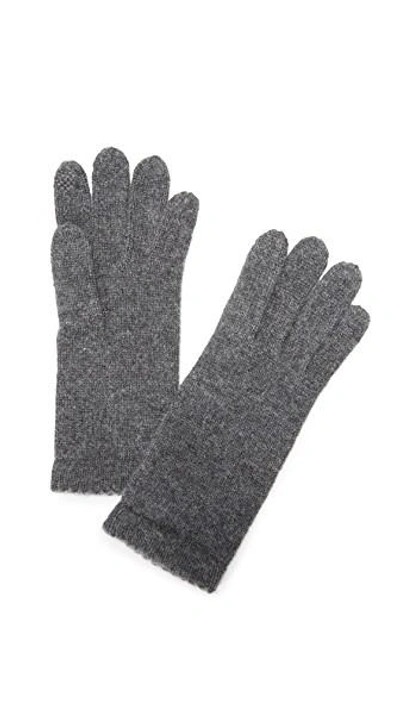 Carolina Amato Texting Gloves In Grey