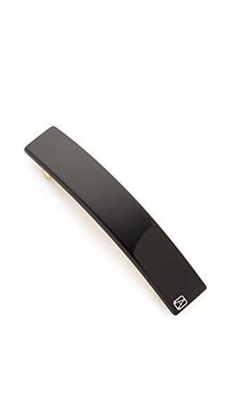 Alexandre De Paris Thin Hair Clip In Black Modesens