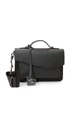 Botkier Cobble Hill Mini Leather Convertible Crossbody Bag In Black/gunmetal