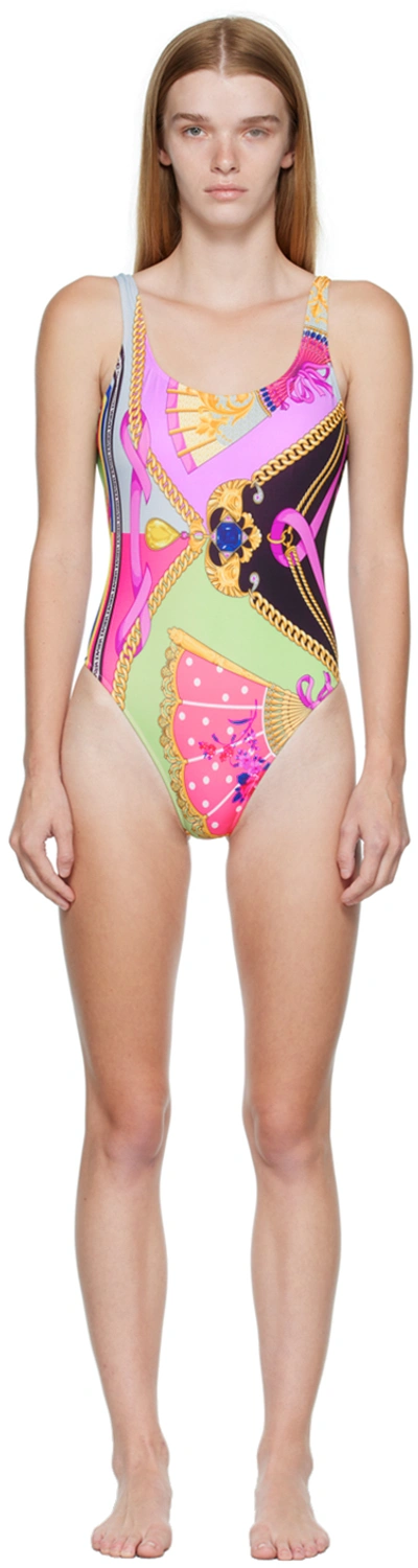 Versace Multicolor Baroque One-piece Swimsuit