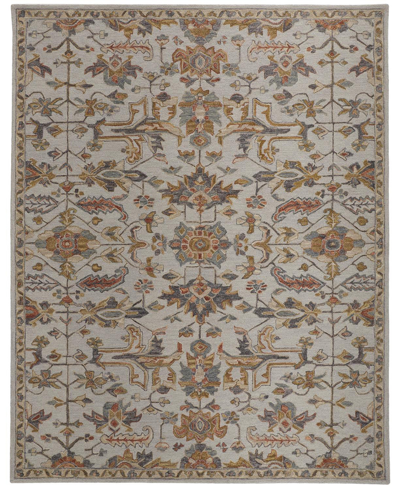 Simply Woven Bueler Bue8838 4' X 6' Area Rug In Gray,gold-tone