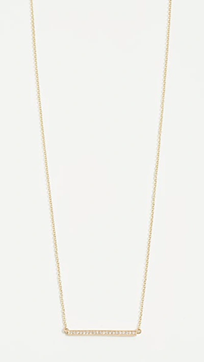 Jennifer Meyer Jewelry 18k Gold Diamond Stick Necklace In Yellow Gold