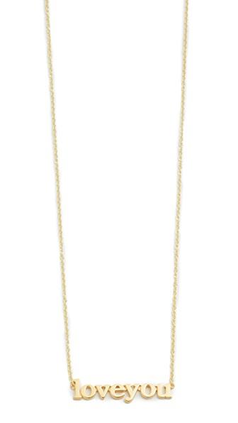 Jennifer Meyer Jewelry 18K Gold Love You Necklace | ModeSens