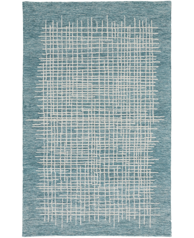 Simply Woven Fergus Fer8630 2' X 3' Area Rug In Blue,green