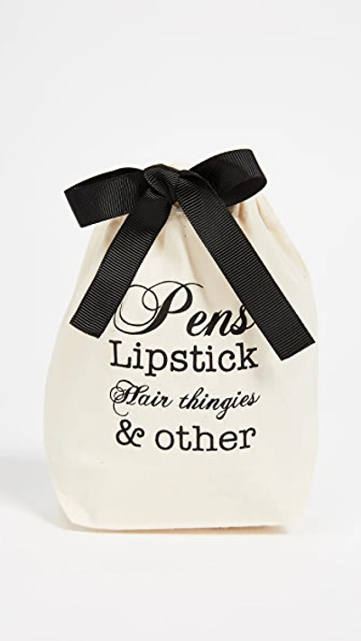 Bag-all Pens, Lipstick, Etc Small Organizing Bag In Natural/black