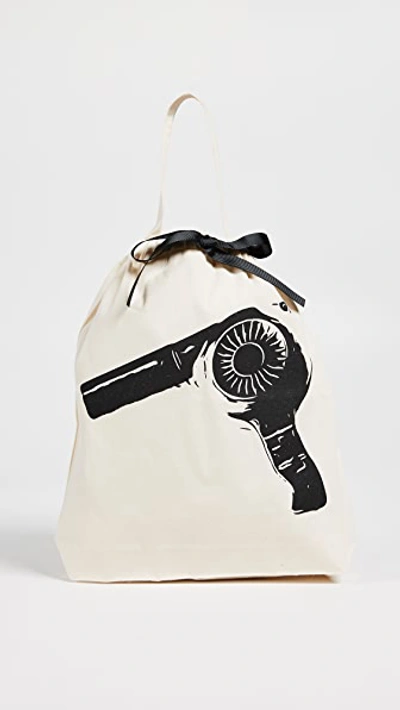 Bag-all Hairdryer Organizing Bag In Natural/black
