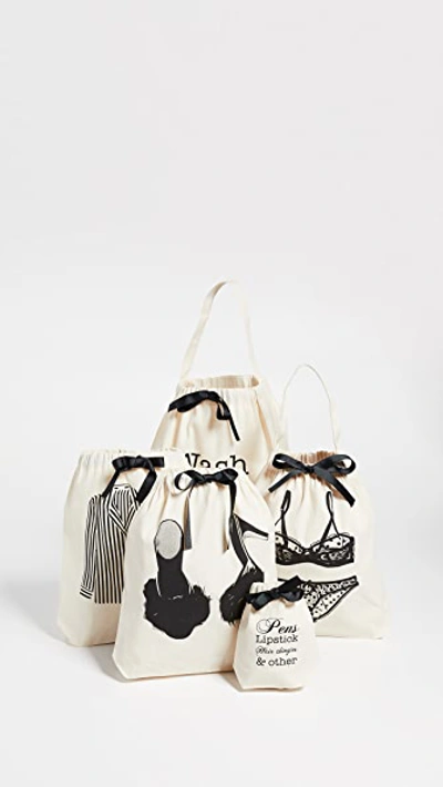 Bag-all Women's Weekend Getaway Set In Natural/black