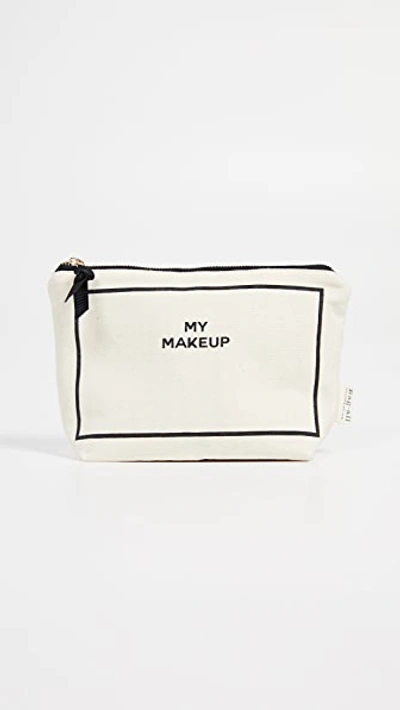 Bag-all My Makeup Lined Travel Pouch In Natural/black