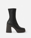 Stella Mccartney Vegetarian Leather Platform Ankle Boots In Black