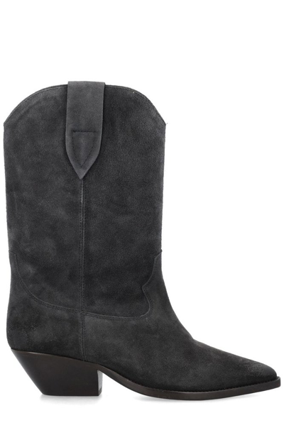 Isabel Marant Duerto Block Heeled Boots In Black