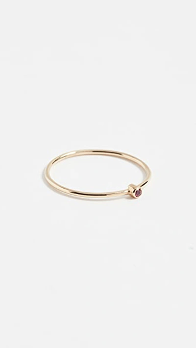 Jennifer Meyer Jewelry 18k Gold Thin Ruby Ring