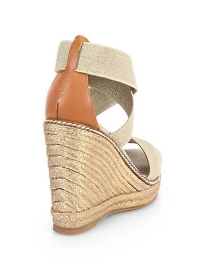 Tory Burch Adonis Crisscross Espadrille Wedge Sandals In Khaki | ModeSens