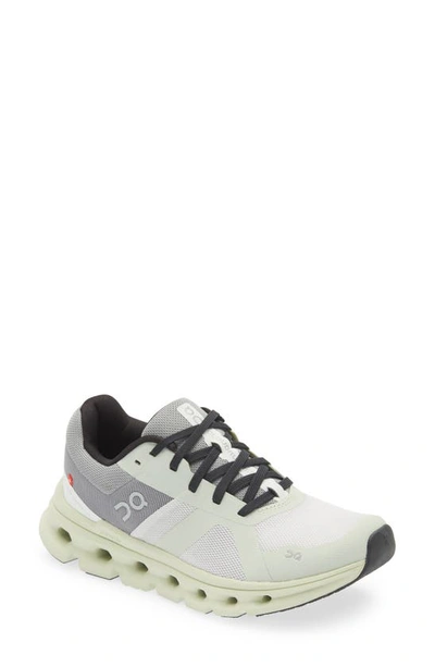 On Gray & Green Cloudrunner Low-top Sneakers In Frost