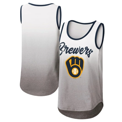 G-iii 4her By Carl Banks White Milwaukee Brewers Logo Opening Day Tank Top