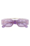 Versace Irregular 51mm Rectangular Sunglasses In Violet