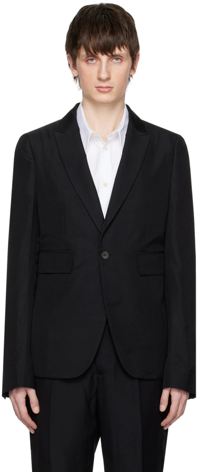 Sapio Single-breasted Blazer Jacket In Black