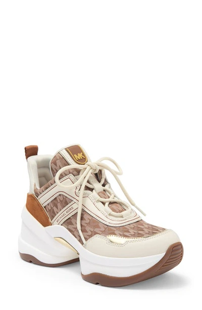 Michael Michael Kors Olympia Sneaker In Luggage