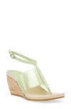 Anne Klein Ivana Wedge Sandal In Lime